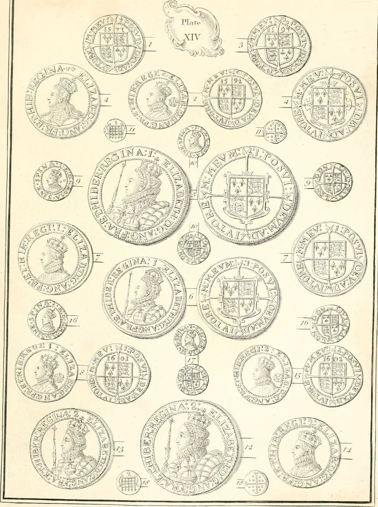 An illustration from Annals of the coinage of Great Britain and its dependencies : from the earliest period of authentic history to the reign of Victoria, 1840, leaf 106