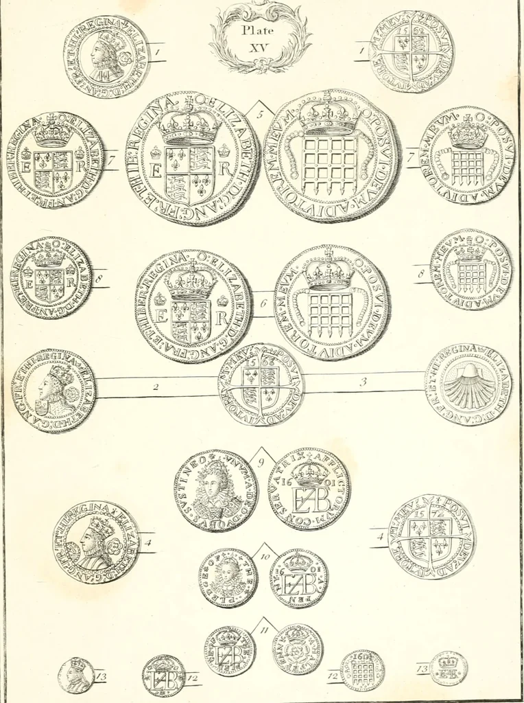 An illustration from Annals of the coinage of Great Britain and its dependencies : from the earliest period of authentic history to the reign of Victoria, 1840, leaf 108