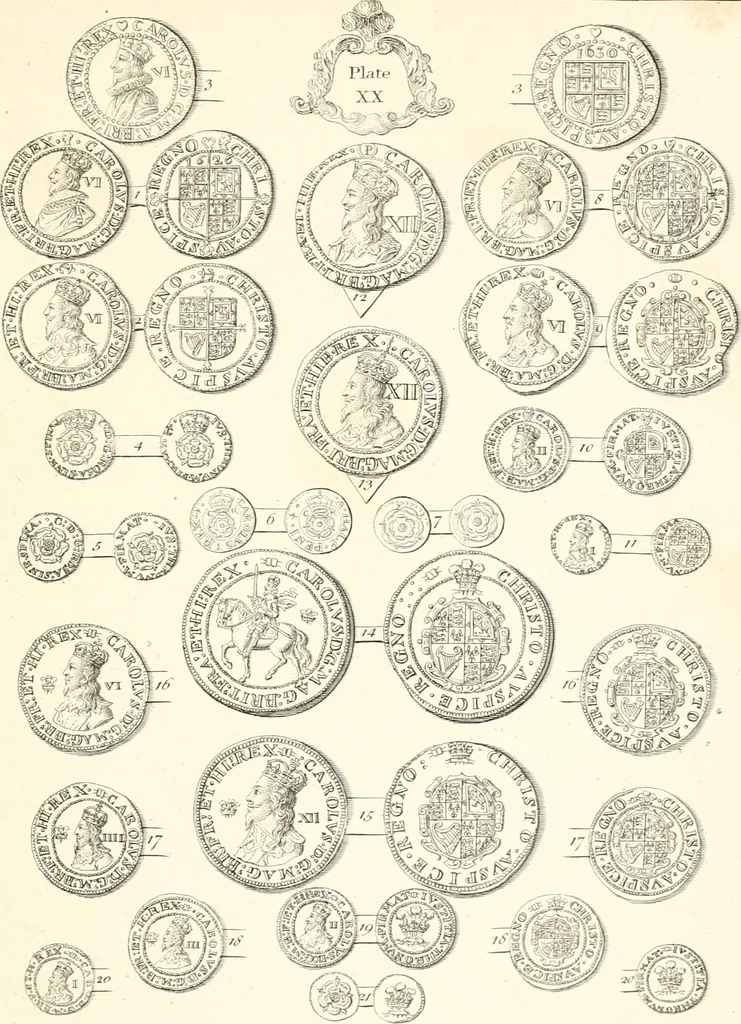 An illustration from Annals of the coinage of Great Britain and its dependencies : from the earliest period of authentic history to the reign of Victoria, 1840, leaf 118