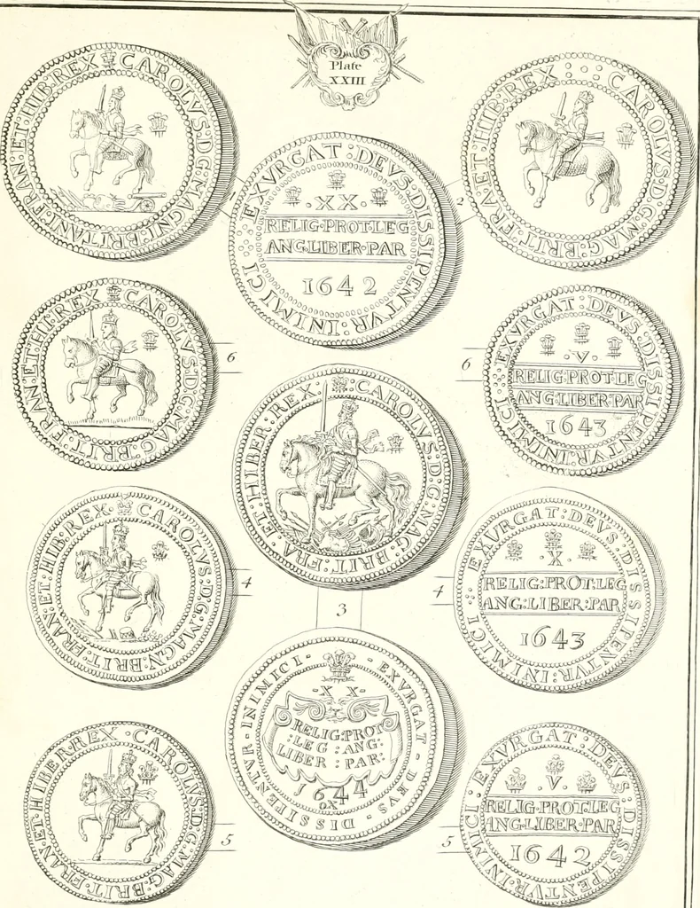 An illustration from Annals of the coinage of Great Britain and its dependencies : from the earliest period of authentic history to the reign of Victoria, 1840, leaf 124