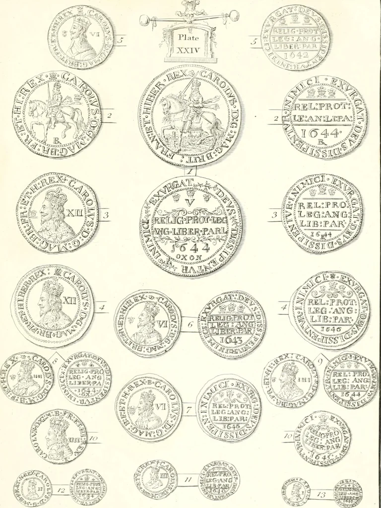 An illustration from Annals of the coinage of Great Britain and its dependencies : from the earliest period of authentic history to the reign of Victoria, 1840, leaf 126