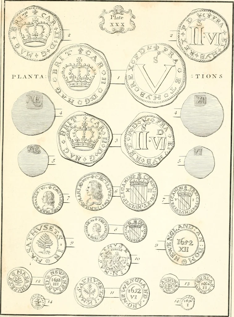 An illustration from Annals of the coinage of Great Britain and its dependencies : from the earliest period of authentic history to the reign of Victoria, 1840, leaf 138