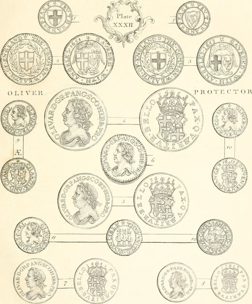 An illustration from Annals of the coinage of Great Britain and its dependencies : from the earliest period of authentic history to the reign of Victoria, 1840, leaf 142