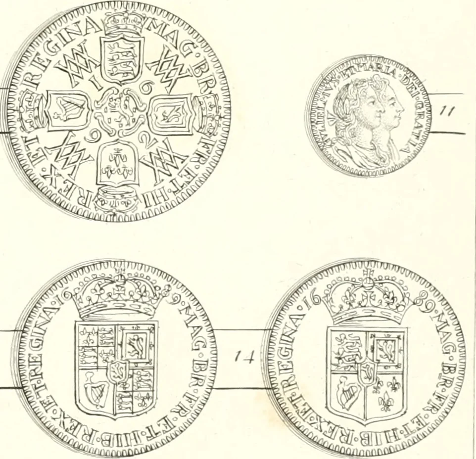 An illustration from Annals of the coinage of Great Britain and its dependencies : from the earliest period of authentic history to the reign of Victoria, 1840, leaf 148