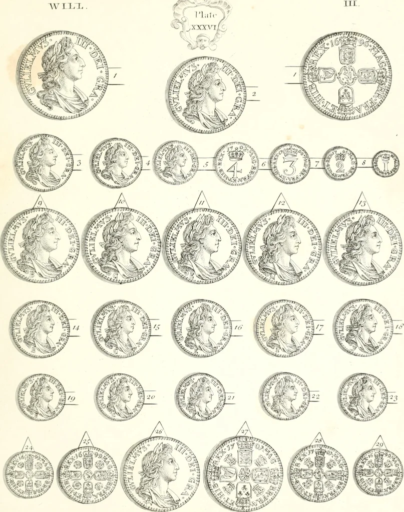 An illustration from Annals of the coinage of Great Britain and its dependencies : from the earliest period of authentic history to the reign of Victoria, 1840, leaf 150