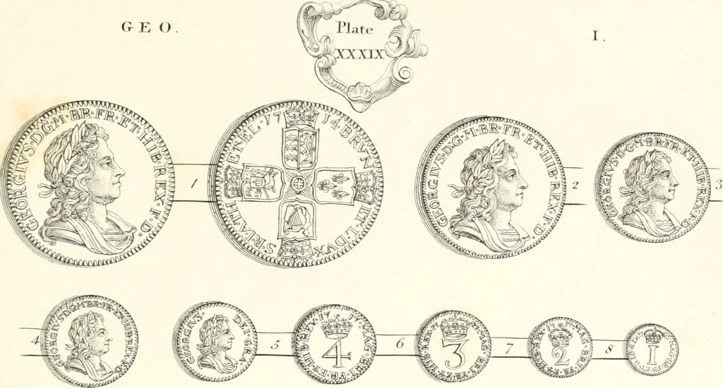 An illustration from Annals of the coinage of Great Britain and its dependencies : from the earliest period of authentic history to the reign of Victoria, 1840, leaf 156