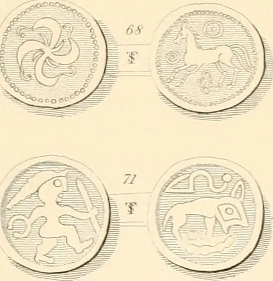 An illustration from Annals of the coinage of Great Britain and its dependencies : from the earliest period of authentic history to the reign of Victoria, 1840, leaf 16