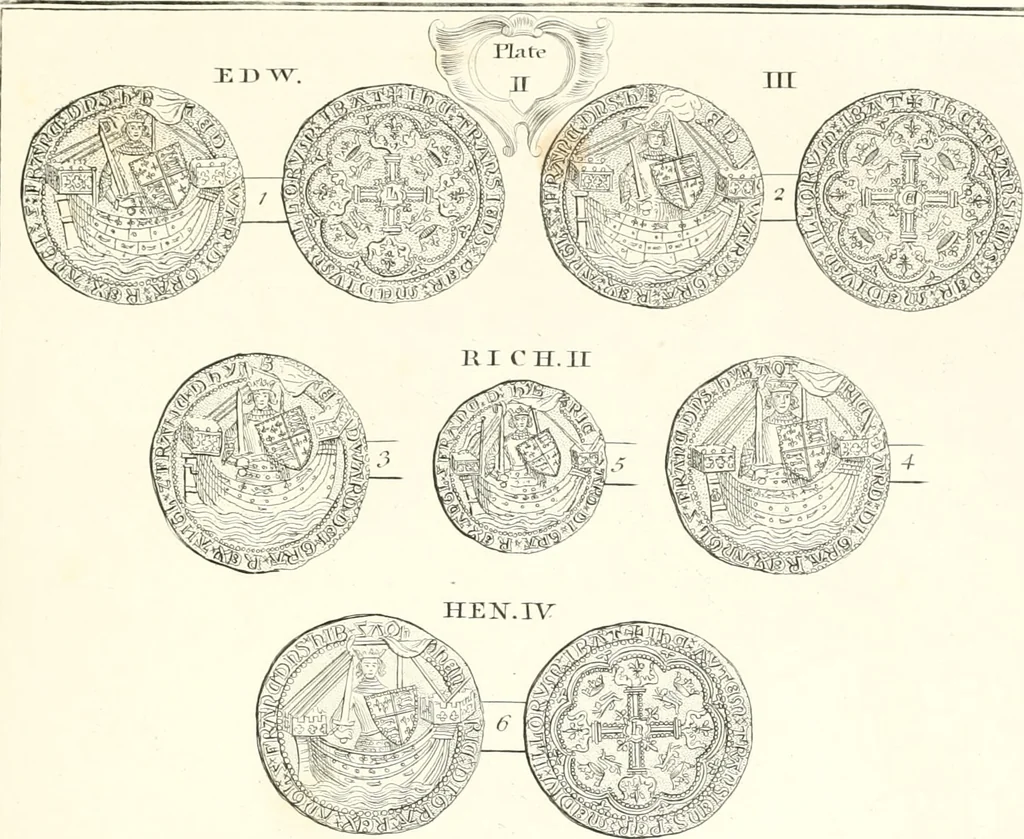 An illustration from Annals of the coinage of Great Britain and its dependencies : from the earliest period of authentic history to the reign of Victoria, 1840, leaf 166