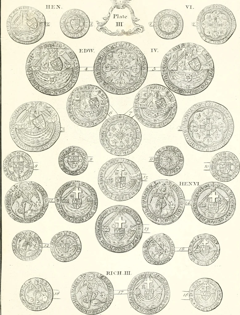 An illustration from Annals of the coinage of Great Britain and its dependencies : from the earliest period of authentic history to the reign of Victoria, 1840, leaf 168