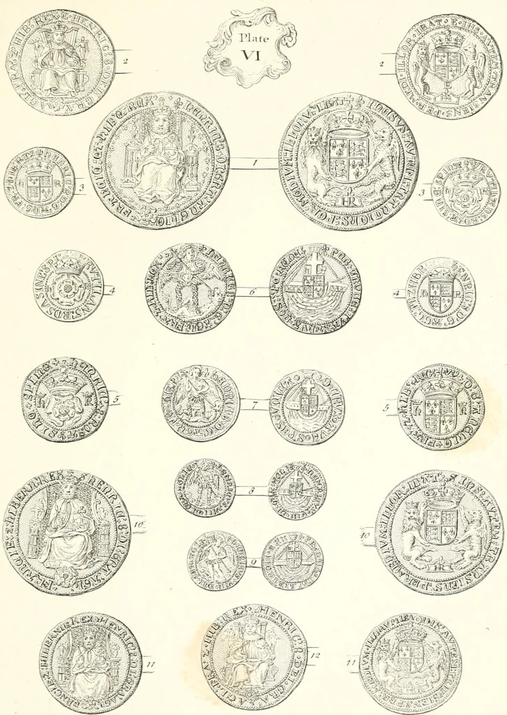 An illustration from Annals of the coinage of Great Britain and its dependencies : from the earliest period of authentic history to the reign of Victoria, 1840, leaf 174