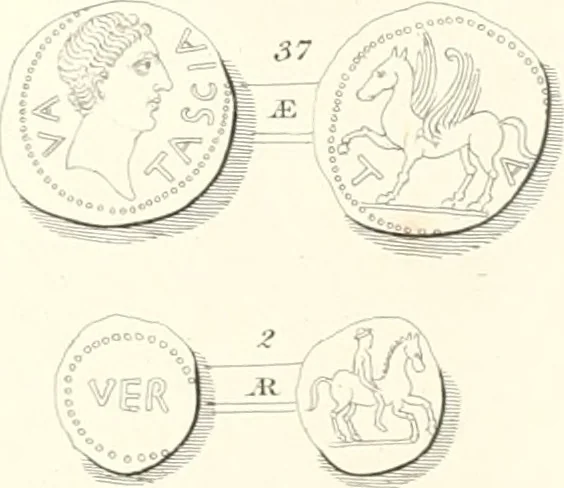 An illustration from Annals of the coinage of Great Britain and its dependencies : from the earliest period of authentic history to the reign of Victoria, 1840, leaf 18