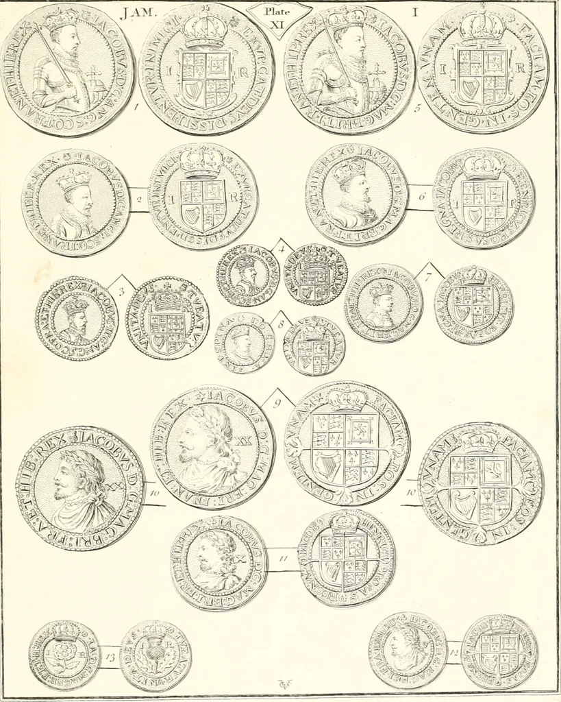 An illustration from Annals of the coinage of Great Britain and its dependencies : from the earliest period of authentic history to the reign of Victoria, 1840, leaf 184
