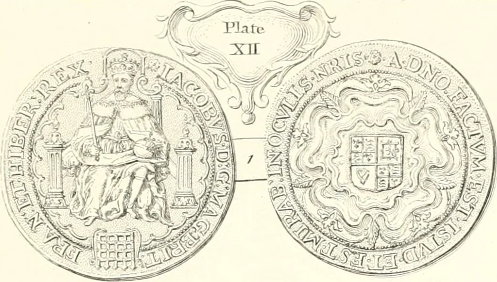 An illustration from Annals of the coinage of Great Britain and its dependencies : from the earliest period of authentic history to the reign of Victoria, 1840, leaf 186