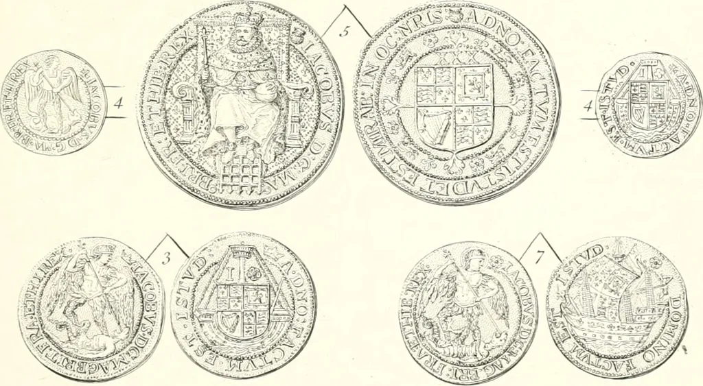 An illustration from Annals of the coinage of Great Britain and its dependencies : from the earliest period of authentic history to the reign of Victoria, 1840, leaf 186