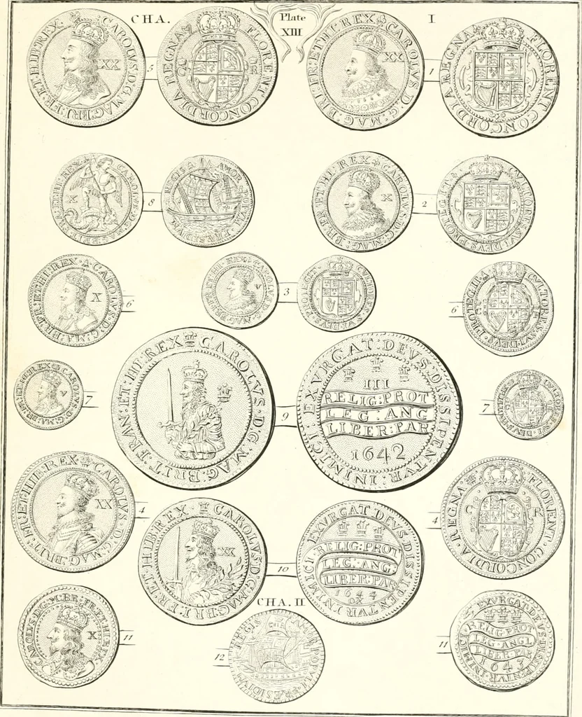 An illustration from Annals of the coinage of Great Britain and its dependencies : from the earliest period of authentic history to the reign of Victoria, 1840, leaf 188