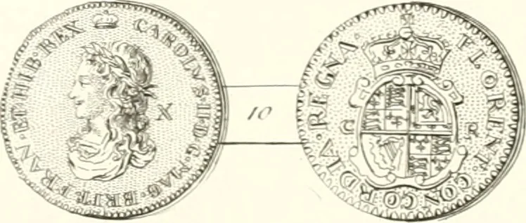 An illustration from Annals of the coinage of Great Britain and its dependencies : from the earliest period of authentic history to the reign of Victoria, 1840, leaf 190