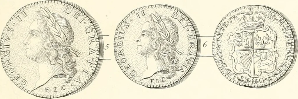 An illustration from Annals of the coinage of Great Britain and its dependencies : from the earliest period of authentic history to the reign of Victoria, 1840, leaf 198