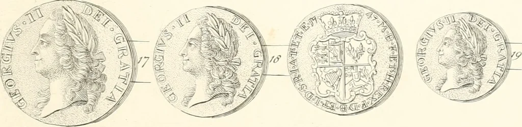 An illustration from Annals of the coinage of Great Britain and its dependencies : from the earliest period of authentic history to the reign of Victoria, 1840, leaf 198