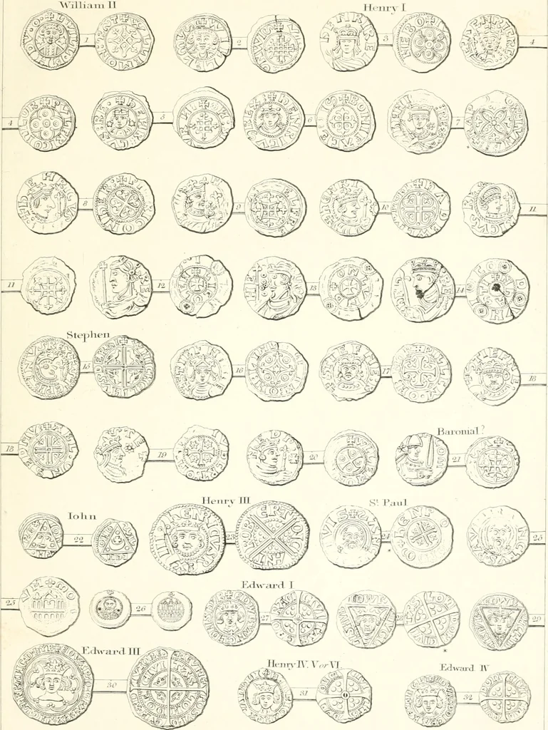 An illustration from Annals of the coinage of Great Britain and its dependencies : from the earliest period of authentic history to the reign of Victoria, 1840, leaf 216