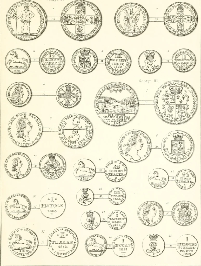 An illustration from Annals of the coinage of Great Britain and its dependencies : from the earliest period of authentic history to the reign of Victoria, 1840, leaf 230