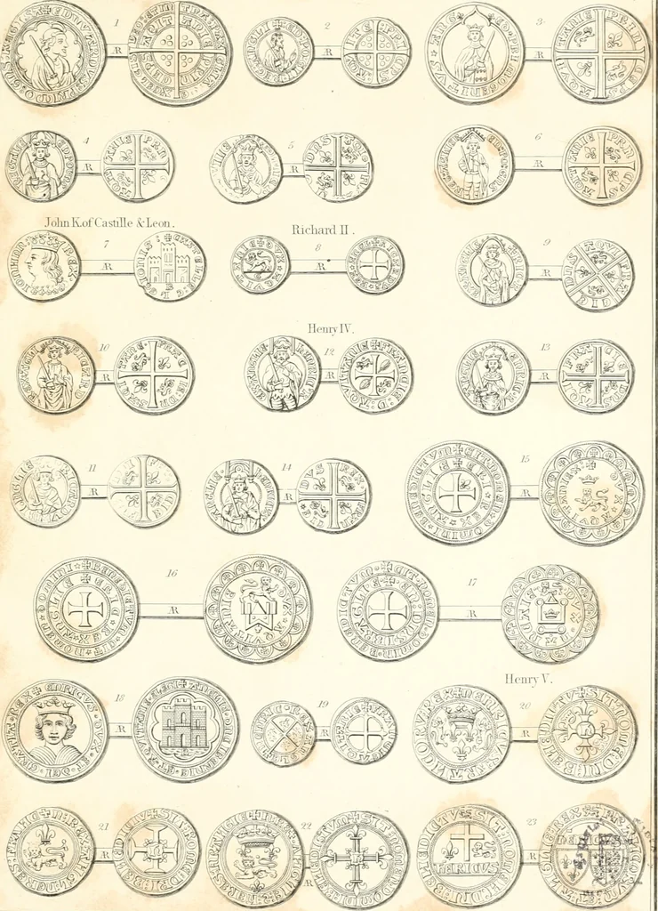 An illustration from Annals of the coinage of Great Britain and its dependencies : from the earliest period of authentic history to the reign of Victoria, 1840, leaf 234