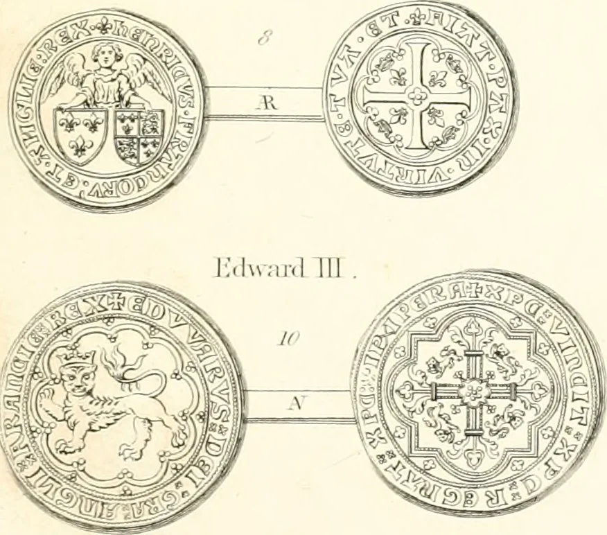An illustration from Annals of the coinage of Great Britain and its dependencies : from the earliest period of authentic history to the reign of Victoria, 1840, leaf 236