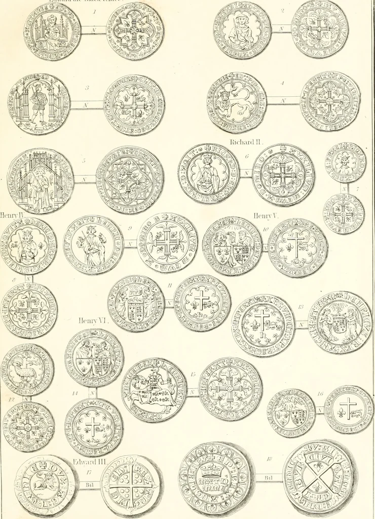 An illustration from Annals of the coinage of Great Britain and its dependencies : from the earliest period of authentic history to the reign of Victoria, 1840, leaf 238