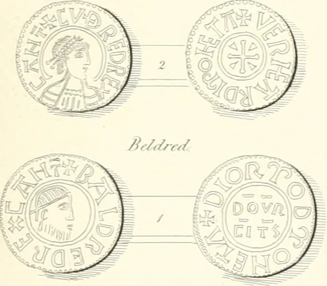 An illustration from Annals of the coinage of Great Britain and its dependencies : from the earliest period of authentic history to the reign of Victoria, 1840, leaf 24