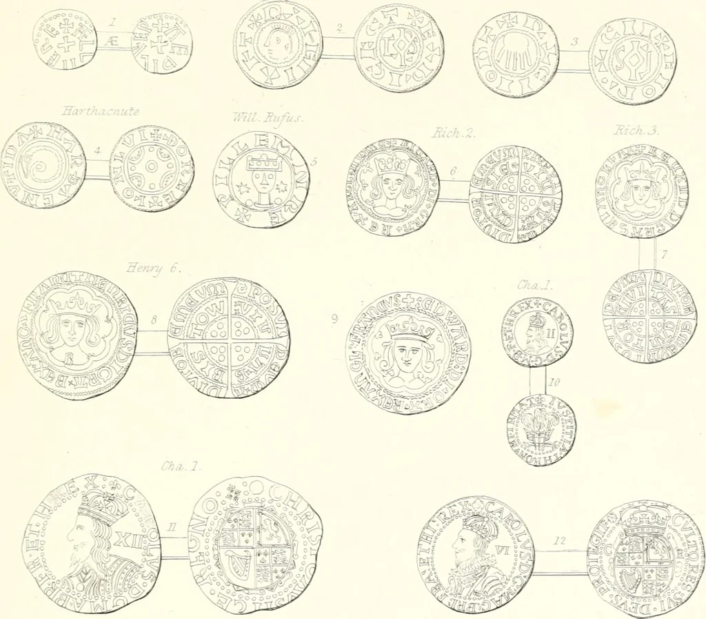 An illustration from Annals of the coinage of Great Britain and its dependencies : from the earliest period of authentic history to the reign of Victoria, 1840, leaf 254
