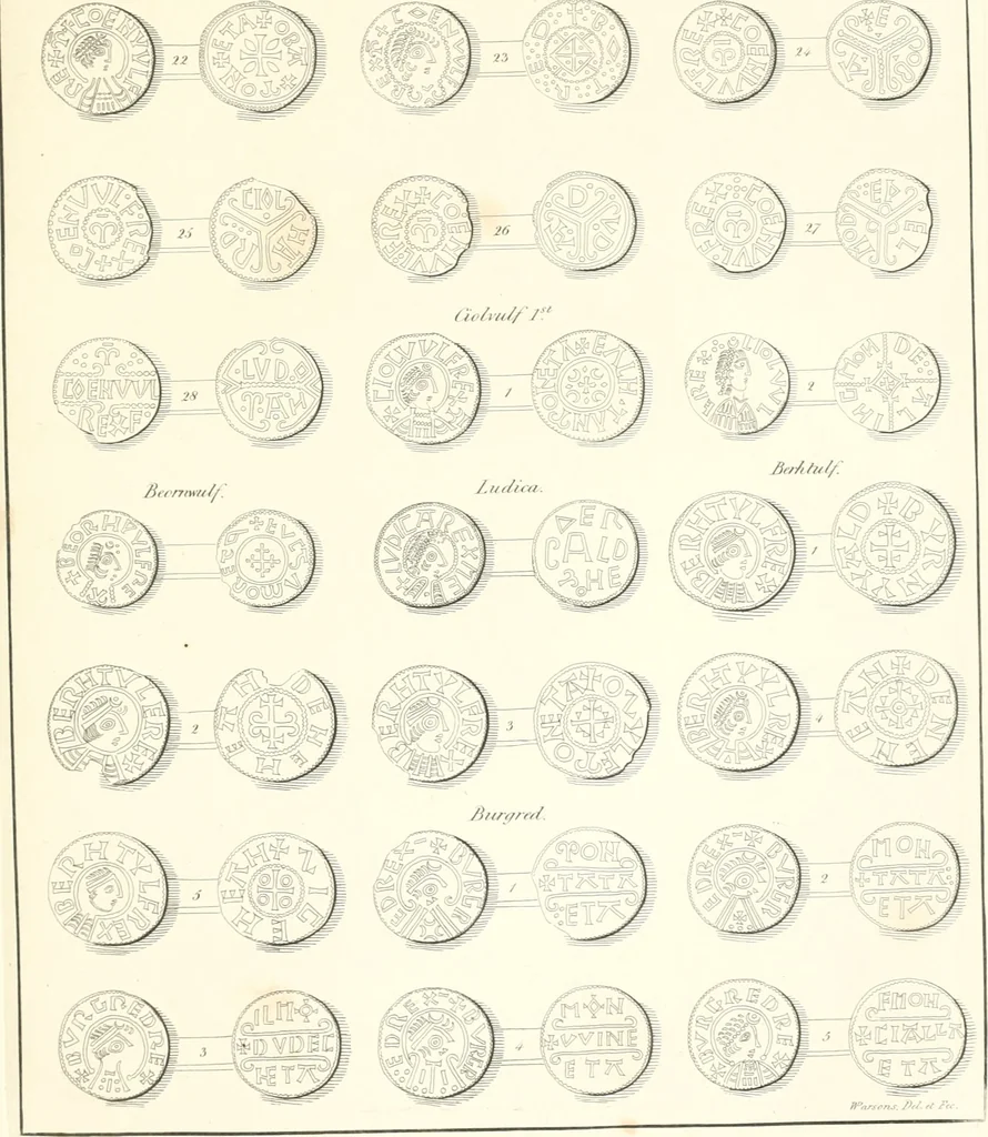 An illustration from Annals of the coinage of Great Britain and its dependencies : from the earliest period of authentic history to the reign of Victoria, 1840, leaf 32