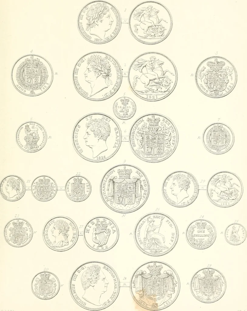 An illustration from Annals of the coinage of Great Britain and its dependencies : from the earliest period of authentic history to the reign of Victoria, 1840, leaf 324