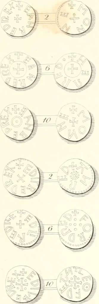 An illustration from Annals of the coinage of Great Britain and its dependencies : from the earliest period of authentic history to the reign of Victoria, 1840, leaf 38