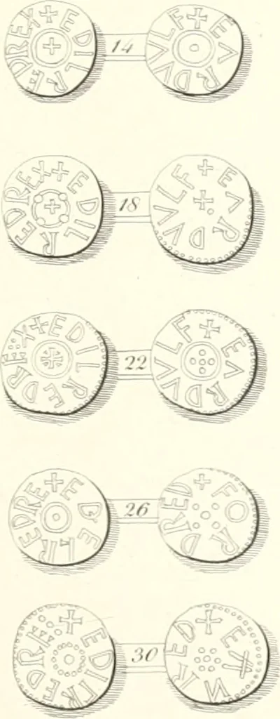 An illustration from Annals of the coinage of Great Britain and its dependencies : from the earliest period of authentic history to the reign of Victoria, 1840, leaf 38