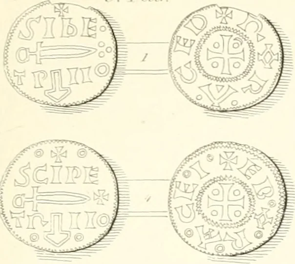 An illustration from Annals of the coinage of Great Britain and its dependencies : from the earliest period of authentic history to the reign of Victoria, 1840, leaf 42