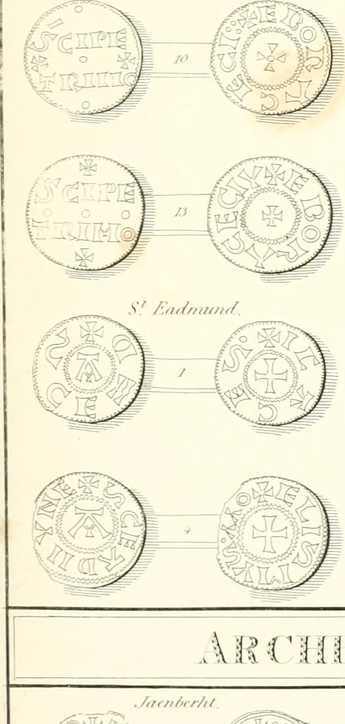 An illustration from Annals of the coinage of Great Britain and its dependencies : from the earliest period of authentic history to the reign of Victoria, 1840, leaf 42