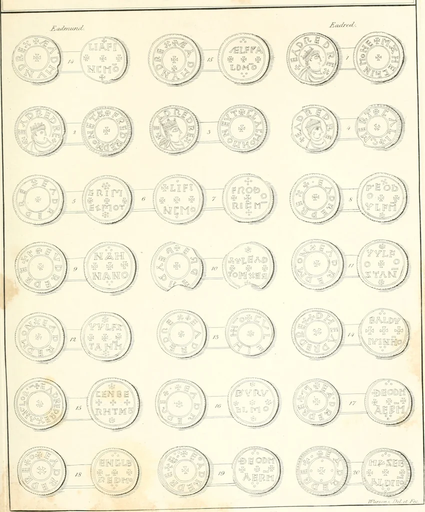 An illustration from Annals of the coinage of Great Britain and its dependencies : from the earliest period of authentic history to the reign of Victoria, 1840, leaf 56