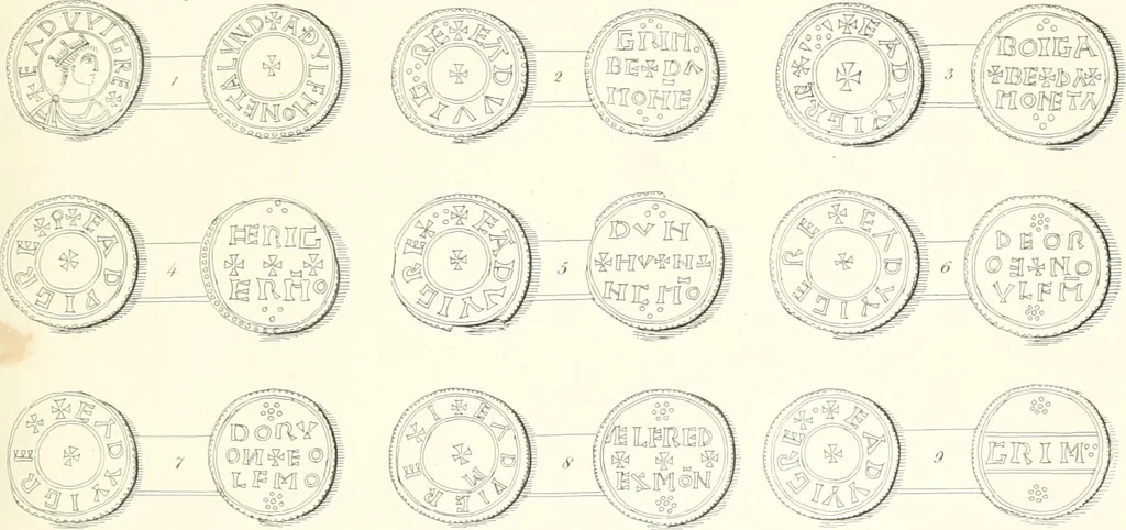 An illustration from Annals of the coinage of Great Britain and its dependencies : from the earliest period of authentic history to the reign of Victoria, 1840, leaf 58