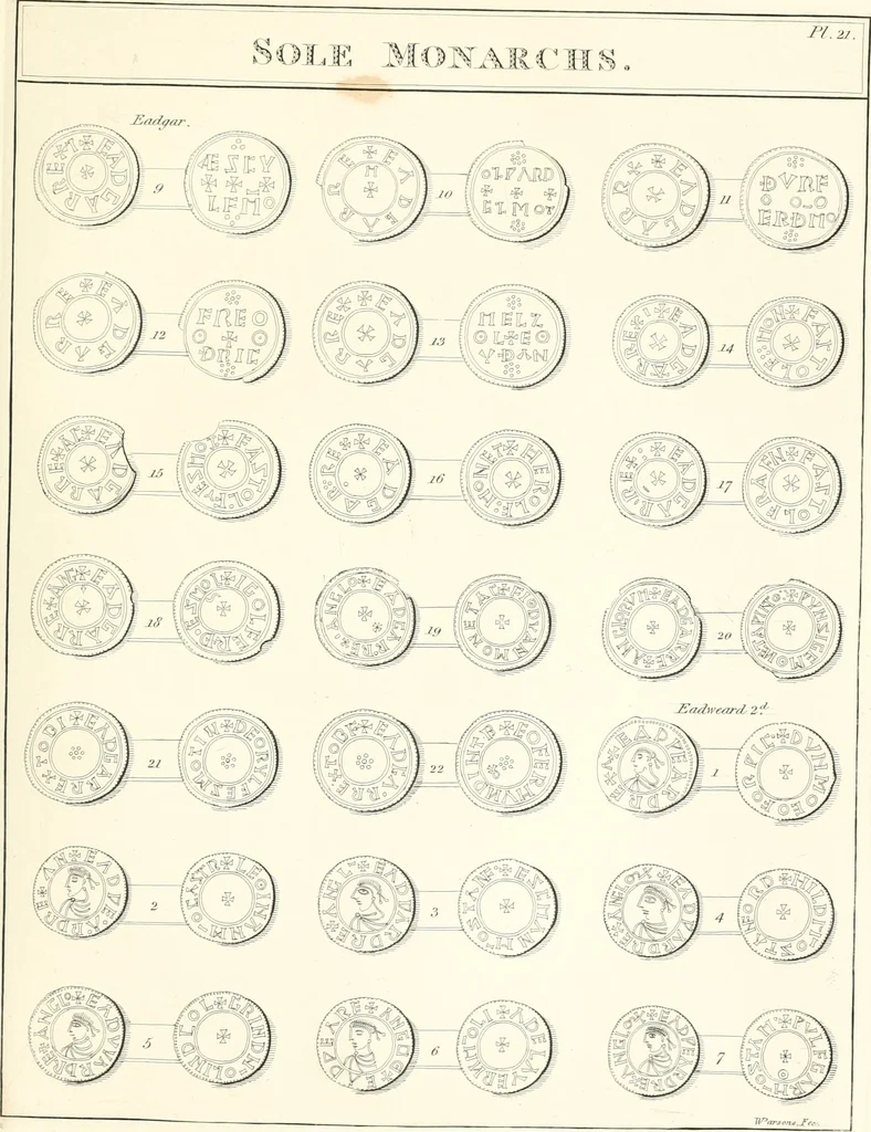 An illustration from Annals of the coinage of Great Britain and its dependencies : from the earliest period of authentic history to the reign of Victoria, 1840, leaf 60