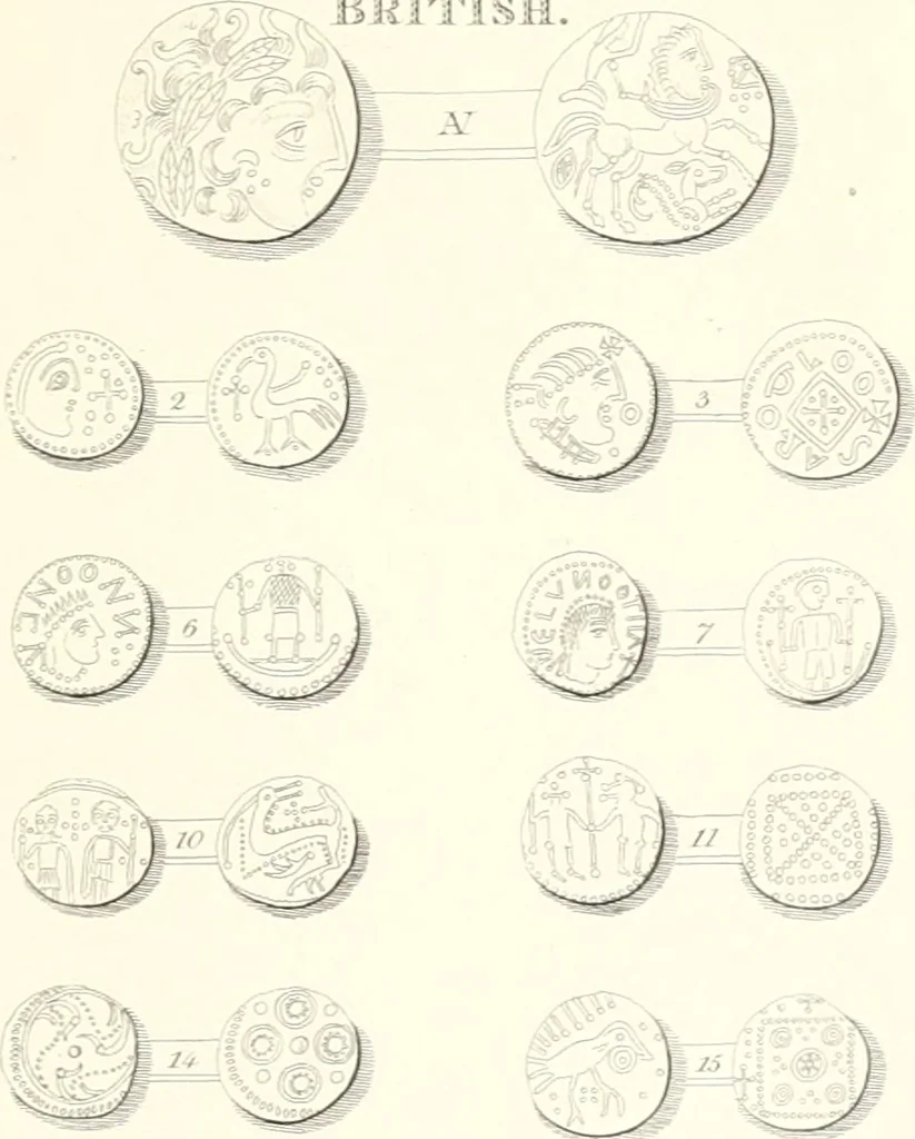 An illustration from Annals of the coinage of Great Britain and its dependencies : from the earliest period of authentic history to the reign of Victoria, 1840, leaf 70