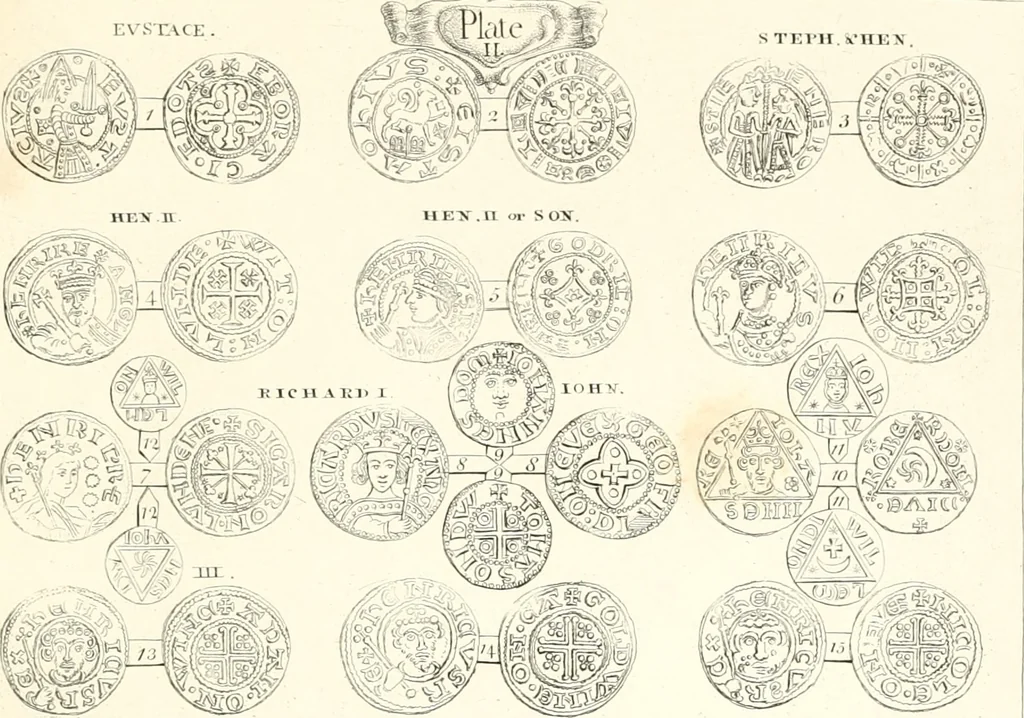 An illustration from Annals of the coinage of Great Britain and its dependencies : from the earliest period of authentic history to the reign of Victoria, 1840, leaf 82