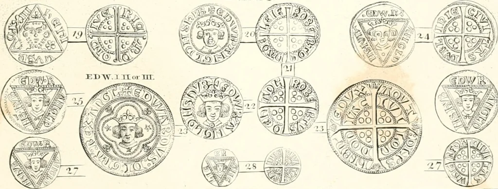 An illustration from Annals of the coinage of Great Britain and its dependencies : from the earliest period of authentic history to the reign of Victoria, 1840, leaf 82