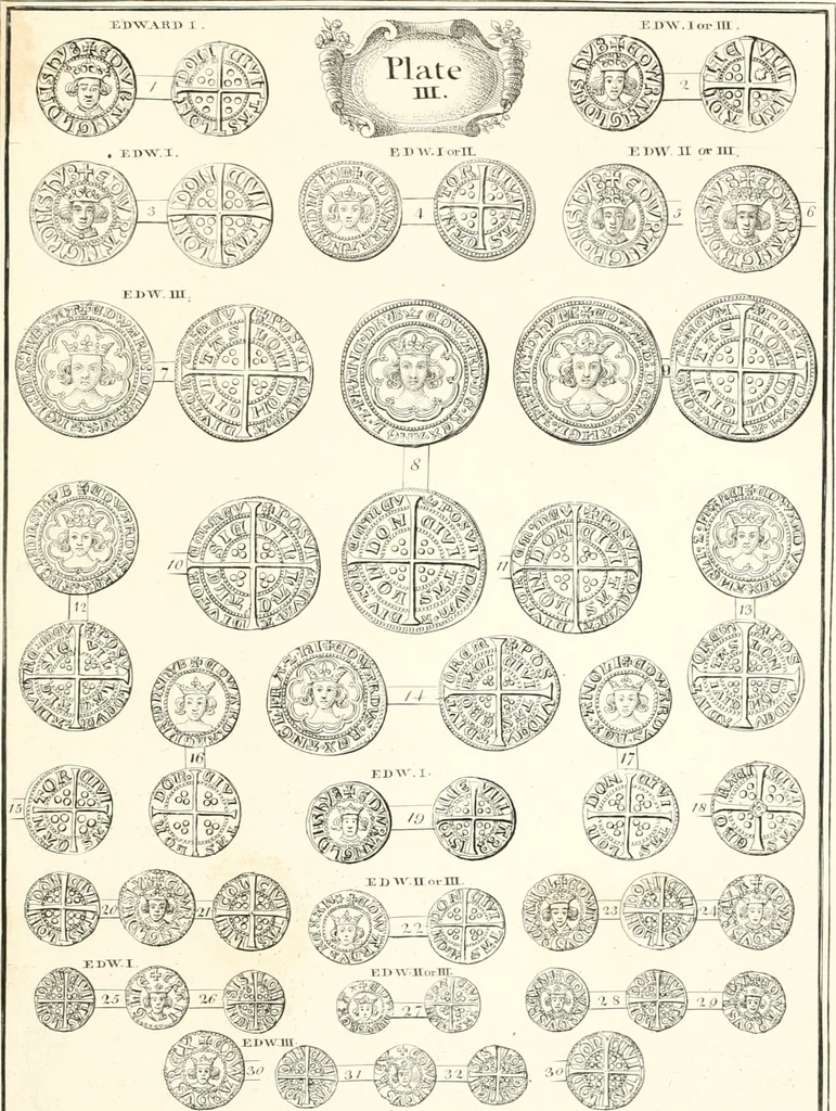 An illustration from Annals of the coinage of Great Britain and its dependencies : from the earliest period of authentic history to the reign of Victoria, 1840, leaf 84