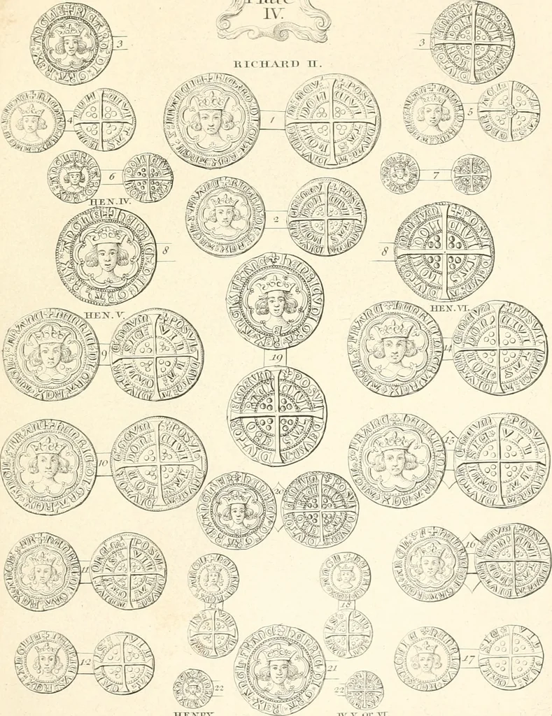 An illustration from Annals of the coinage of Great Britain and its dependencies : from the earliest period of authentic history to the reign of Victoria, 1840, leaf 86