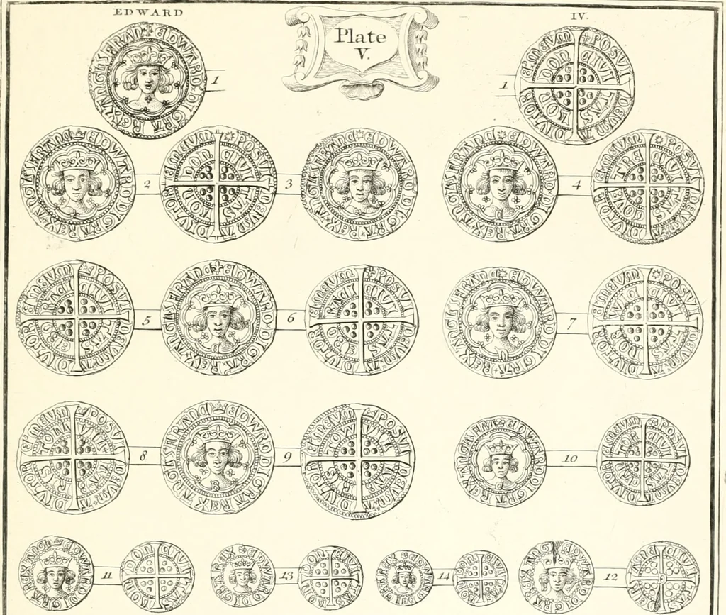 An illustration from Annals of the coinage of Great Britain and its dependencies : from the earliest period of authentic history to the reign of Victoria, 1840, leaf 88