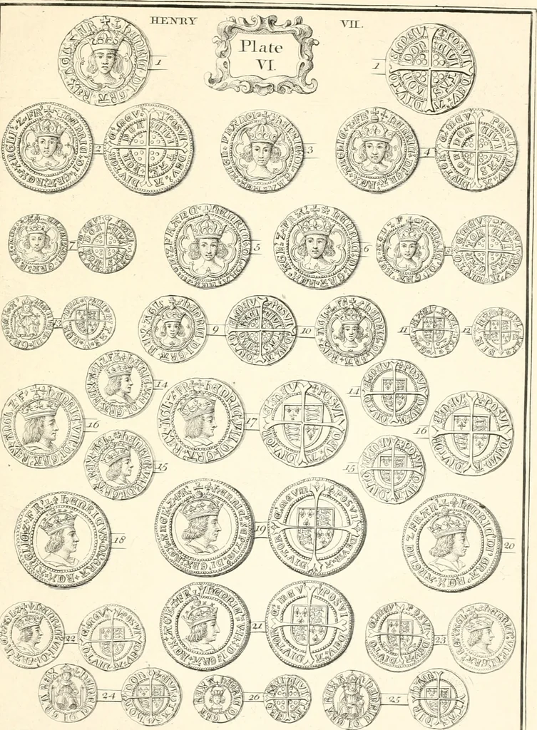 An illustration from Annals of the coinage of Great Britain and its dependencies : from the earliest period of authentic history to the reign of Victoria, 1840, leaf 90