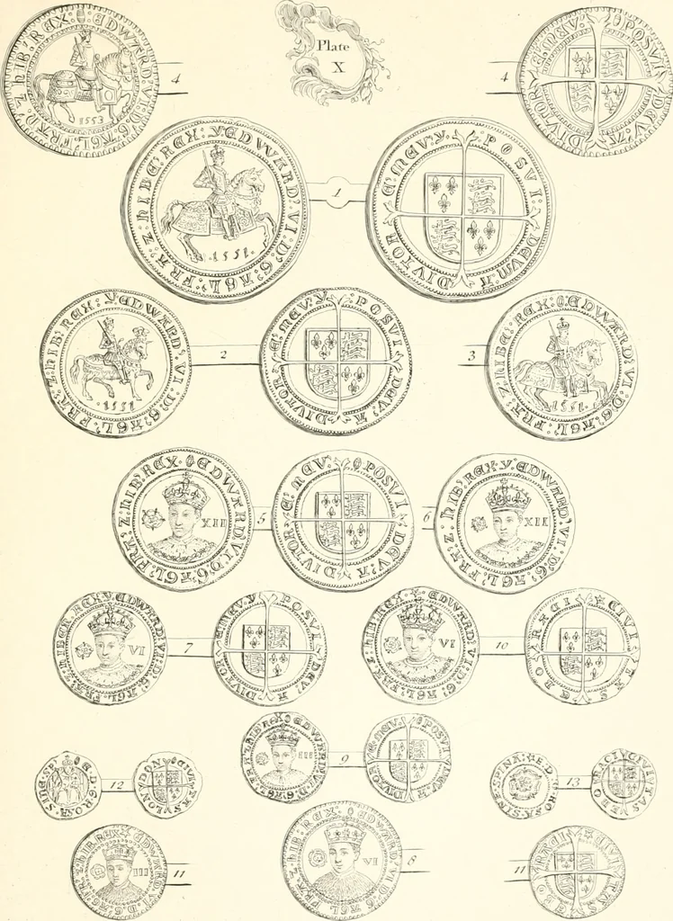 An illustration from Annals of the coinage of Great Britain and its dependencies : from the earliest period of authentic history to the reign of Victoria, 1840, leaf 98