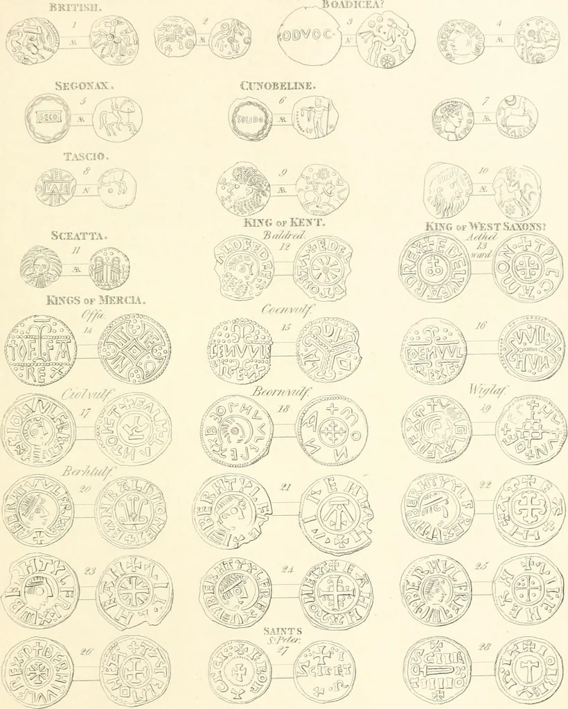 An illustration from Annals of the coinage of Great Britain and its dependencies : from the earliest period of authentic history to the reign of Victoria, 1840, leaf 104