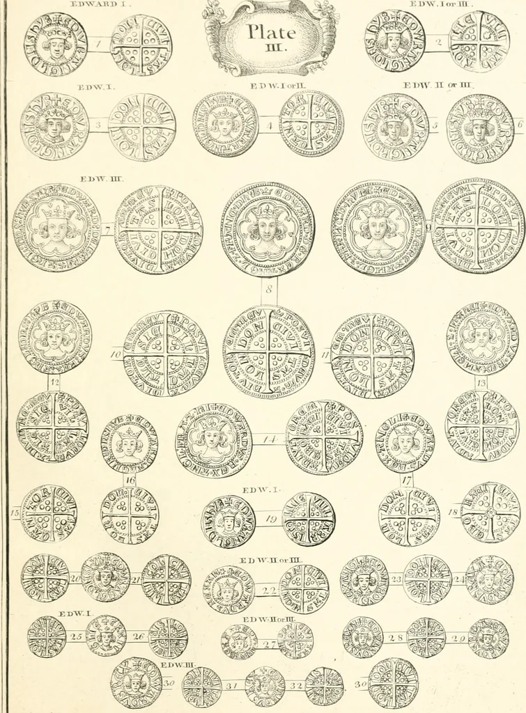 An illustration from Annals of the coinage of Great Britain and its dependencies : from the earliest period of authentic history to the reign of Victoria, 1840, leaf 120