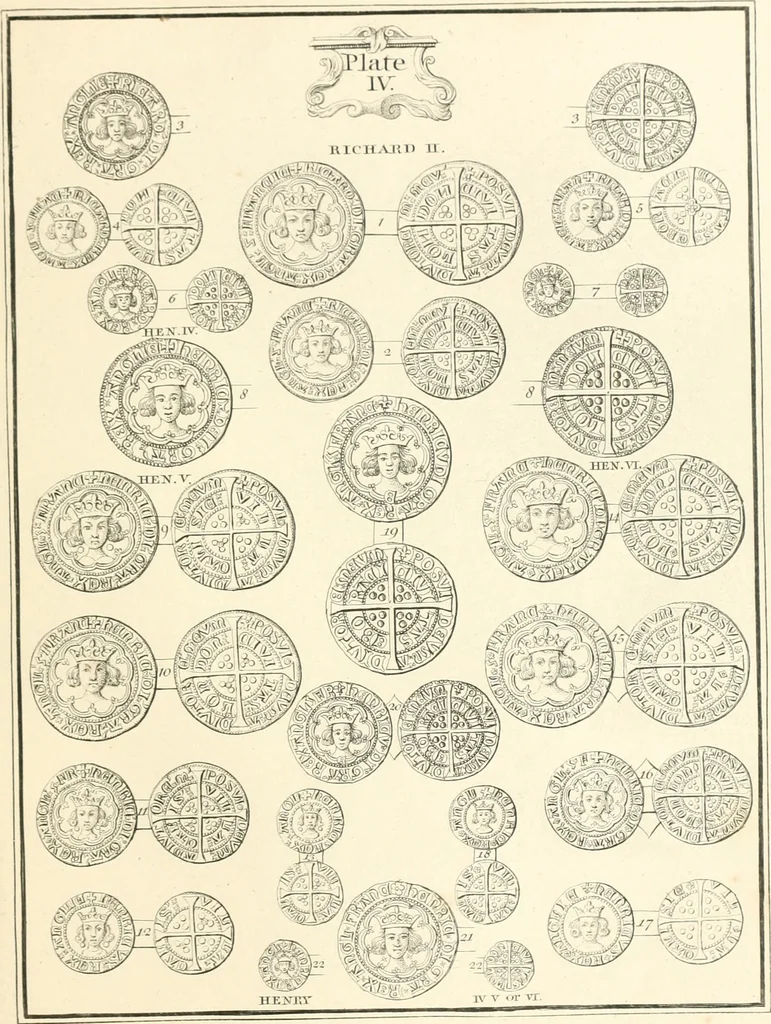 An illustration from Annals of the coinage of Great Britain and its dependencies : from the earliest period of authentic history to the reign of Victoria, 1840, leaf 124