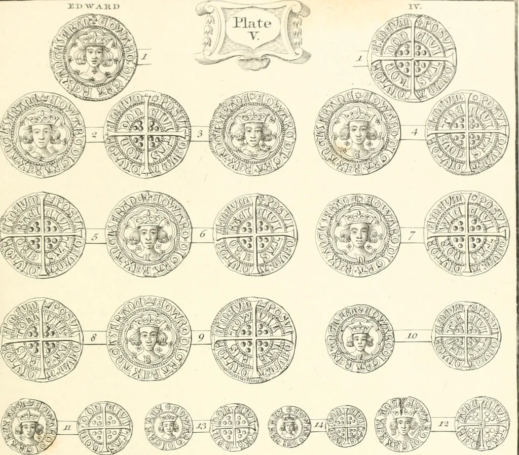 An illustration from Annals of the coinage of Great Britain and its dependencies : from the earliest period of authentic history to the reign of Victoria, 1840, leaf 126
